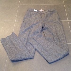 Banana Republic black/white patterned wool/polyester pants